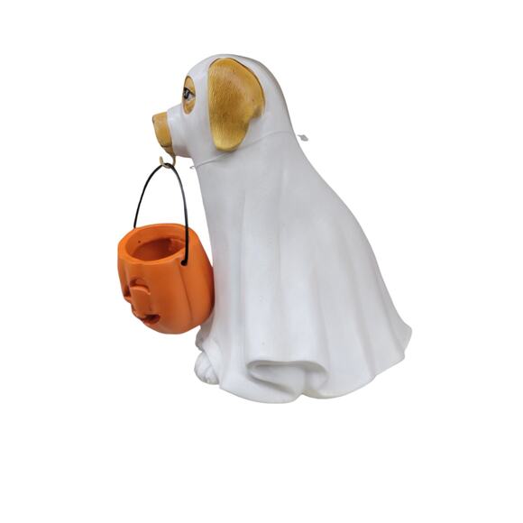 Ghost Dog & Jack O'Lantern LED Tabletop Home Decor Halloween NEW - Picture 2 of 6
